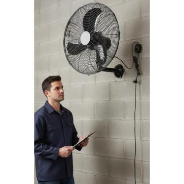 Imagem de Ventilador Parede 50cm Preto Oscilante 3 Pás Silencioso - Congratulati