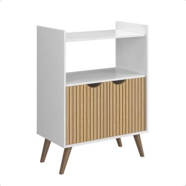 Imagem de Aparador Buffet 2 Portas Ripado HD Cantinho Café Armário Multiuso Deco