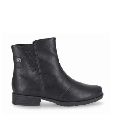 Imagem de Bota Piccadilly Leci Cano Curto Salto Baixo Preto-Feminino