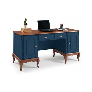Imagem de Escrivaninha 2 Portas 2 Gavetas Pés Luis XV Linz Móveis 80 x 176 x 50 cm (A x L x P) -...