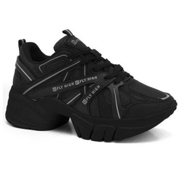 Imagem de Tênis Feminino Ramarim Sneaker Dad Chunky 2580232 Pto, 35, Preto