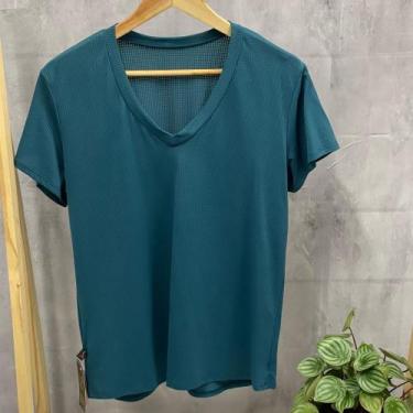 Imagem de Camiseta Dry Fit Feminina Azul petróleo - CDG, GG