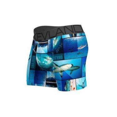 Imagem de Cueca Boxer Kevland Sharks, GG, Azul