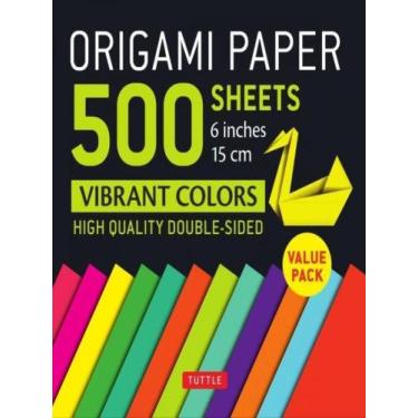 Imagem de Origami paper 500 sheets vibrant colors 6 inches - 15 cm - TUTTLE PUBL