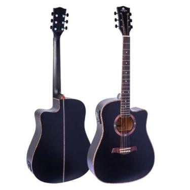 Imagem de Violão Eletroacústico Marquês VA-228BKSEQ Folk Preto