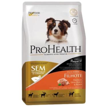 Imagem de Ração ProHealth para Cães Filhotes de Porte Médio Sabor Frango, Erva-D
