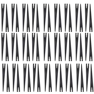 Imagem de AUXBC 60 peças de estacas resistentes para irrigação por gotejamento, suporte universal de mangueira de tubulação de 1/8 polegada e 1/10.2 cm para horta, canteiros de flores, sistema de cultivo