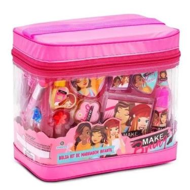 Imagem de Kit Maquiagem Infantil com Bolsa Makebrinq Polibrinq MK03