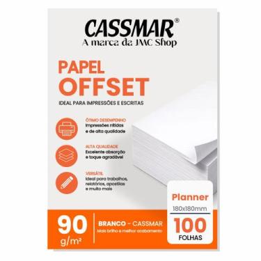Imagem de Papel Offset 90g Planner 180X180mm Branco 100fls - Cassmar