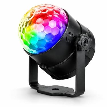 Imagem de Luzes de Festa RGB com Efeitos Rotativos e Ativação por Som DLED03 - P