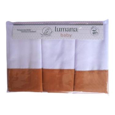Imagem de Kit Fraldas 03 Peças Barra De Tecido Luxo Pinte E Borde Tamanho 70Cm X
