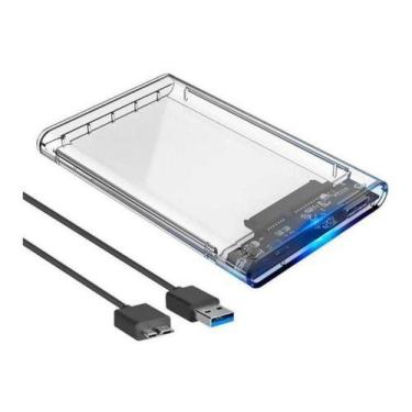 Imagem de Case Transparente Para Hd Externo Notebook Sata 2.5 Usb 3.0 - Tem Tudo