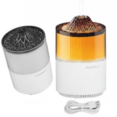 Imagem de Umidificador Luminaria Vulcao Difusor Ambiente Purificador Ar Sala Qua