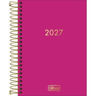 Imagem de Agenda Executiva Tilibra Napoli Espiral Diária 12,9 X 18,7 cm 1 Unidade Rosa