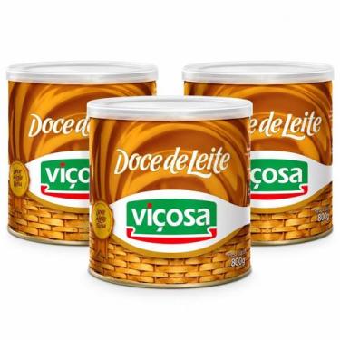 Imagem de Kit 3 unidades Doce de Leite Viçosa de 800g