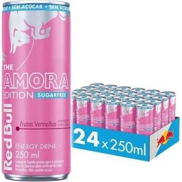Imagem de Energético Red Bull Amora Sem Açúcar 24 Latas 250ml