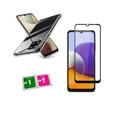 Imagem de Kit Capinha Capa Anti Impacto Anti Shock Silicone + Película 9D Compatível Samsung Galaxy A12 Tela 6.5