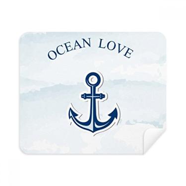 Imagem de Pano de limpeza azul Anchor Ocean Love Sea Sailing 2 peças de tecido de camurça