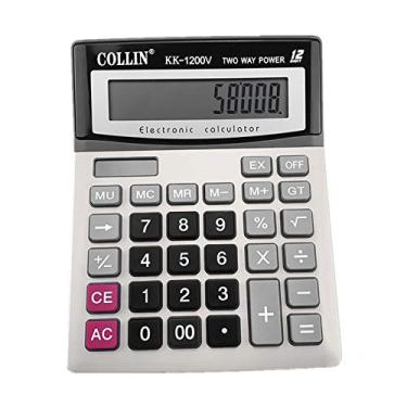 Imagem de Septo Calculadora de Mesa com Bateria Solar de 12 Dígitos, Botão Grande, Visor LCD, Potência Dupla