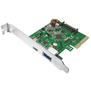 Imagem de Placa PCI Express com 2 Portas USB-C 3.1 - (USB-C e USB-A) - Low Profile - Comtac 9327 Co