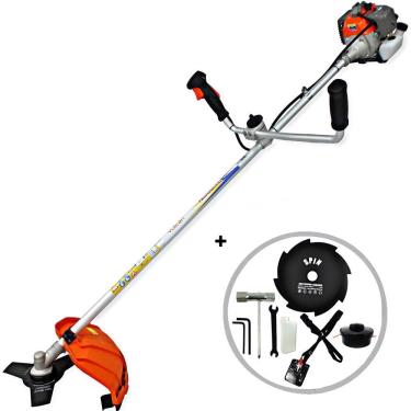 Imagem de KIT Roçadeira Profissional Vulcan Lateral VR330P 2T 33CC 1,3HP + Faca 8 Pontas Furo 25m...