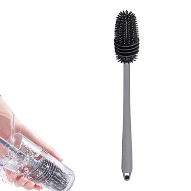 Imagem de Escova de limpeza de garrafa de silicone,Escova de caneca de silicone com alça longa | Escova de limpeza de 360 ​​graus para lavar copos, mamadeiras, copo Jiaben