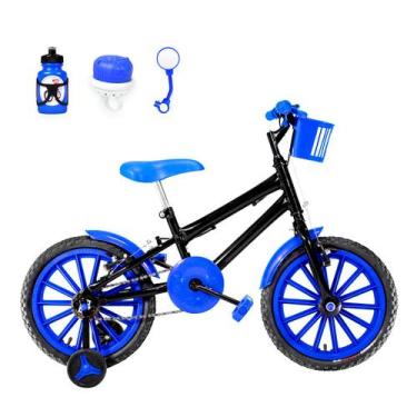 Imagem de Bicicleta Infantil Masculina Aro 16 Nylon + Kit Passeio - Flexbikes
