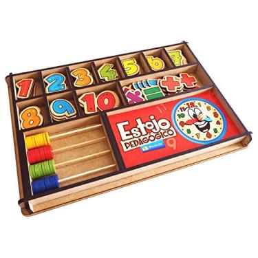 Imagem de Maninho Estojo Pedagógico Relógio e Ábaco, Criança, Conjunto Educacional, 16746802011, Case Pedagógica para Crianças