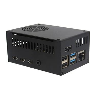 Imagem de Geekworm Caixa de metal X630-C1 com ventilador de resfriamento e 3 peças de dissipador de calor de alumínio apenas para Raspberry Pi 4 e X630 (não suporta C779/C790)