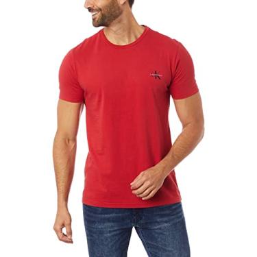 Imagem de Camiseta Re Issue no Peito, Calvin Klein, Masculino, Vermelho, M