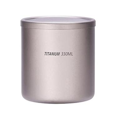 Imagem de Tingpai 220ml / 330ml / 450ml / 550ml Copo de água de titânio de parede dupla Café Chá Caneca pa escritório doméstico Acampamento ao ar livre Caminhada Piquenique de mochila