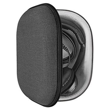Imagem de Geekria Capa para fones de ouvido UltraShell compatível com Logitech H340 USB, H390 USB, H151, Zone 750, H390 capa USB, bolsa de transporte de viagem de capa dura de substituição com armazenamento a cabo (preto)