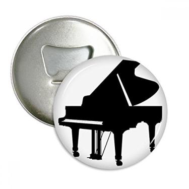 Imagem de Piano Clássico Instrumento Musical Padrão Abridor de Garrafas Imã de Geladeira Emblema Multifuncional