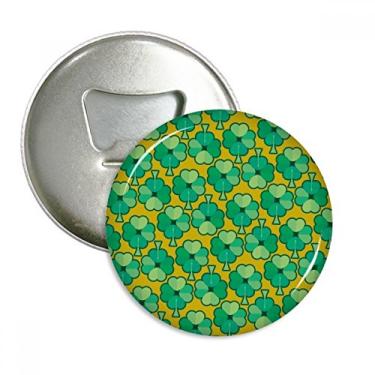 Imagem de Emblema multifuncional com ímã de geladeira de trevo de quatro folhas Ireland Dia de São Patrício