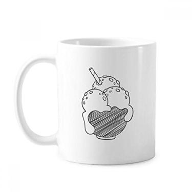 Imagem de Black Bowl Biscuits Ice Cream Ball Caneca Cerâmica Café Porcelana Utensílios de Mesa