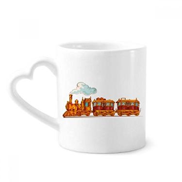 Imagem de Caneca de cerâmica com desenho de trem da Grã-Bretanha Cultura Country Caneca de café copo de coração