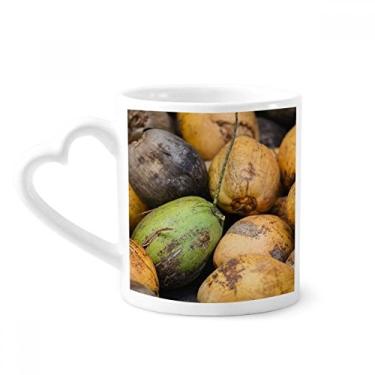 Imagem de Caneca de cerâmica com imagem de mamão fresco caneca de café copo de coração de vidro