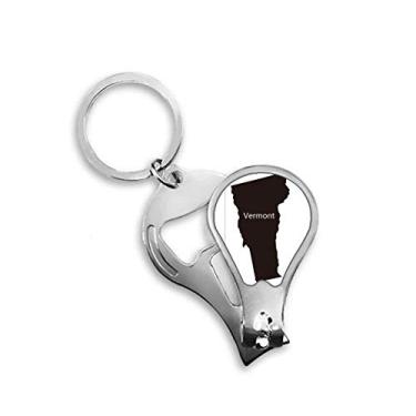 Imagem de Cortador de unhas Vermont America USA Mapa Mapa Delineador Abridor Chaveiro Tesoura