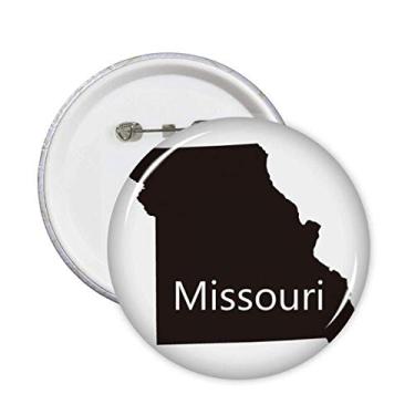 Imagem de Missouri America Mapa EUA Outline Pins Badge Button Emblema Decoração Acessório 5pcs