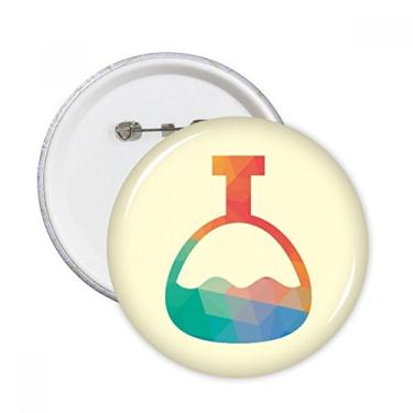 Imagem de Garrafa de cone de desenho animado padrão de química pinos redondos emblema botão decoração acessório 5 peças