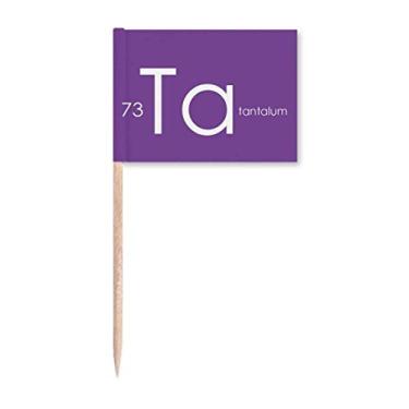 Imagem de Elementos Químicos Mesa de Período Metais de Transição Tântalo Ta Bandeiras de Palito de Dente Marcador Topper Decoração de Festa
