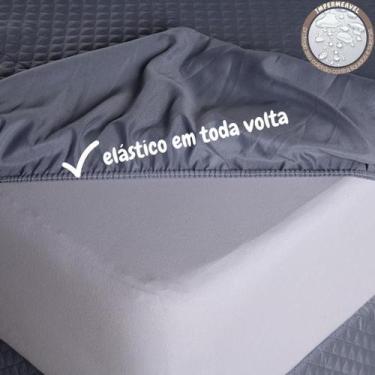 Imagem de Protetor Capa De Colchão Impermeável Solteirão Solteiro King Com Elast