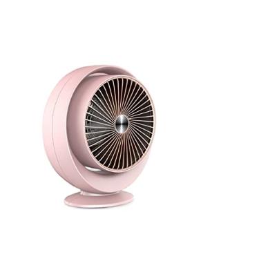 Imagem de REJOON Aquecedor de ambiente PTC aquecedor elétrico cerâmico escritório e casa quarto aquecedor de espaço pequeno superaquecimento desligamento automático aquecedor elétrico (cor: rosa 1, tamanho: U-K)