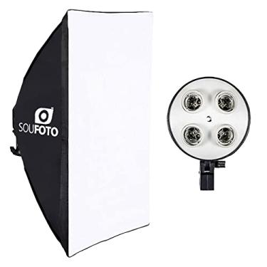 Imagem de SOU FOTO Softbox Vareta 50x70cm com Soquete Quádruplo SBQ-50x70 para Estúdio Fotográfico