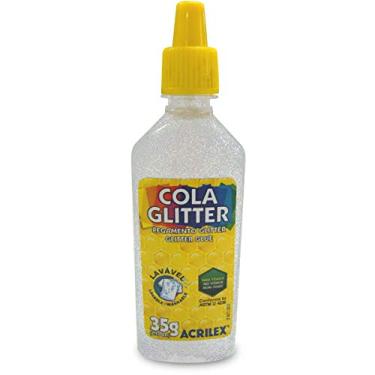 Imagem de Cola com Glitter, Acrilex 029120209, Cristal, 35 g, Pacote de 12