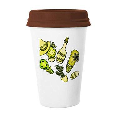 Imagem de Sombrero Cacto do deserto do México Caneca mexicana Copo de cerâmica Caneca de café Copo