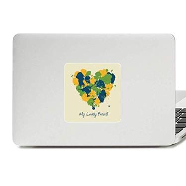 Imagem de Adesivo em forma de coração My Lovely Brazil Brasil vinil paster laptop decoração PC
