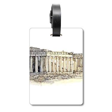Imagem de Acrópole de Atenas da Grécia Bolsa de Bagagem Etiqueta de Bagagem Etiqueta de Scutcheon