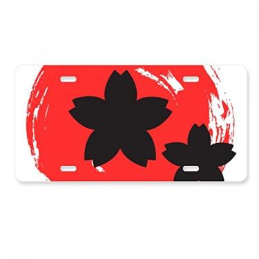 Imagem de DIYthinker Pintura abstrata com pincel, placa japonesa, acessório de aço inoxidável para decoração de carro