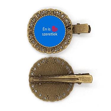 Imagem de Húngaro I Love You Text Design Script Hairpin Headdress Broche Presilha de cabelo